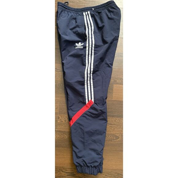 adidas Originals Sportive Retro Navy Track Pants Mens - Picture 1 of 12